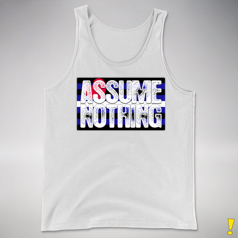 Assume Nothing Leather Pride Flag Premium Tank Top